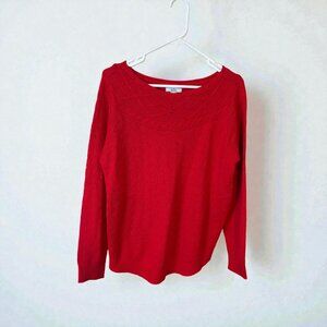 Croft and Barrow Knit Red Sweater Medium